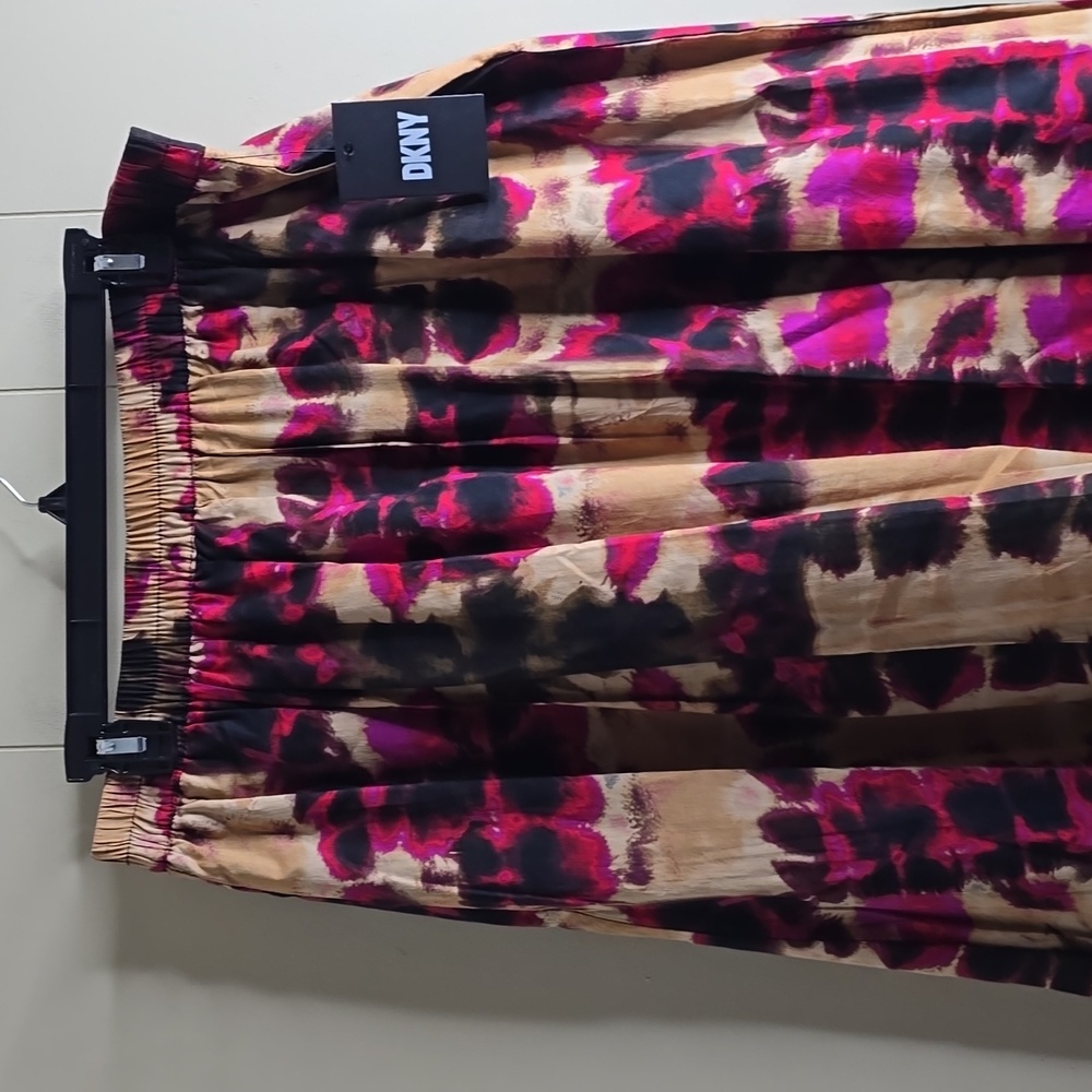 DKNY Women's Leaf Print A-Line Skirt  Large - Picture 10 of 16
